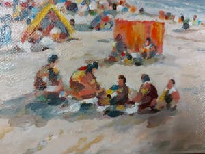 Niet of onleesbaar gesigneerd - Strandgezicht kopen? Bied vanaf 1!