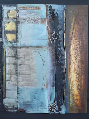 AcheterFrits van Eeden - Abstract wandobject van metaal en spijkers - ingelijst - 26306? Enchérissez de 325!