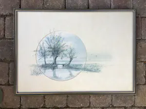 Albertus Wieringa - Polderlandschap. kopen? Bied vanaf 20!