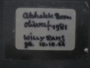 Willy Rams - Naïeve kunstenaar - olieverf 1981 - Abstrakte boom - gesigneerd kopen? Bied vanaf 39!