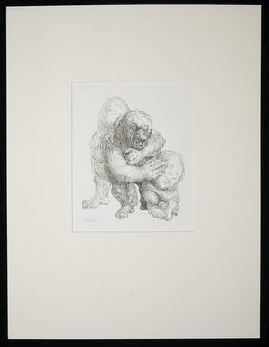 Lucie Kurpershoek-Visser - Inkttekening, Het gezin kopen? Bied vanaf 10!