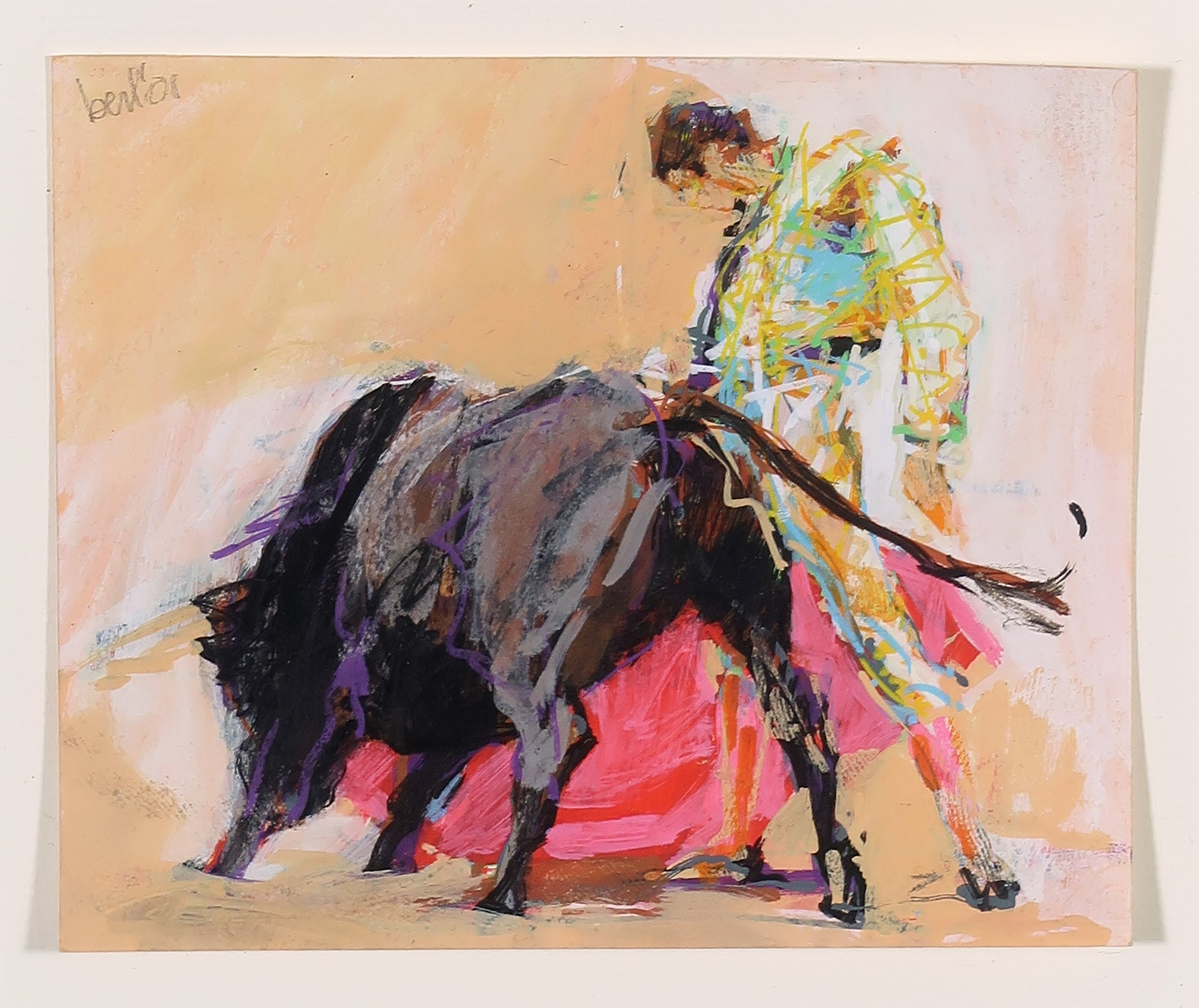 Bert van Zelm - Gouache, Toros - ingelijst kopen? Bied vanaf 20!