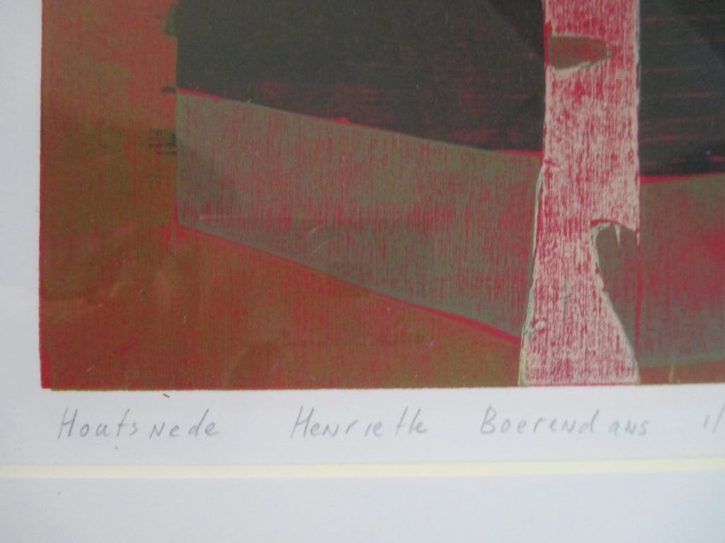 Henriette Boerendans - ingelijste houtsnede '16 mei', Barth-lijst kopen? Bied vanaf 50!