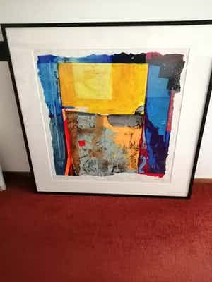 Jos Verwiel - Groot abstract werk uit 2007 verkocht voor € 160!
