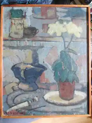 Cornelis Dirk Ven - Stilleven Pot en Test 1953 verkauft für € 64!