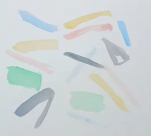 Ruscha Langelaan - Abstracte compositie, aquarel kopen? Bied vanaf 30!