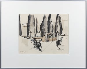 Piet Snoeren - Aquarel met inkt, Roumoules kopen? Bied vanaf 35!