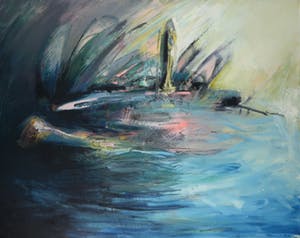 Anneke de Vlaming - Olieverf op doek, Zonder titel - Ingelijst (Groot) kopen? Bied vanaf 1!