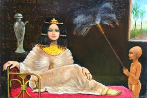 Jean Thomassen - C4661-6 - egyptische vrouw met dienaar kopen? Bied vanaf 750!