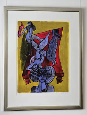 Corneille - Le lit Rouge - Gesigneerd - 1998 kaufen? Bieten Sie von 500!