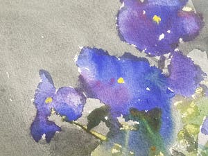 Louis van der Beesen - Stilleven met stenen kruik en blauwe violen kopen? Bied vanaf 75!