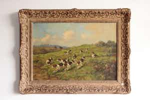 Cor Bouter - Jachthonden in heuvellandschap verkocht voor € 260!