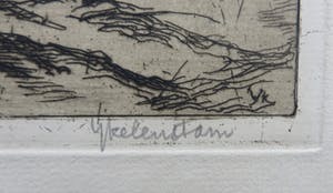 Hendrikus IJkelenstam - Dorpsgezicht met cafe. kopen? Bied vanaf 15!