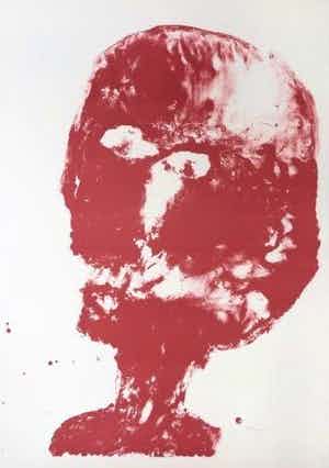 Armando - Litho, Der Kopf Rot (Groot!) verkocht voor € 300!