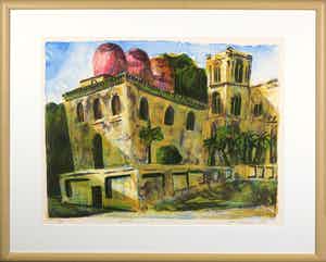 Jeroen Hermkens - Litho, Palermo - Ingelijst verkocht voor € 50!
