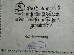 Niet of onleesbaar gesigneerd - Achterglasschildering / Hinterglasmalerei , Gerechtigheid – ingelijst kopen? Bied vanaf 10!