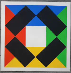 Max Bill - Komposition mit weissen Zentrum kopen? Bied vanaf 10!