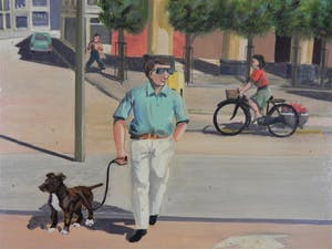 Niet of onleesbaar gesigneerd - BATES- Naïef geschilderde Bloemenmarkt Roosendaal 3 kopen? Bied vanaf 1!