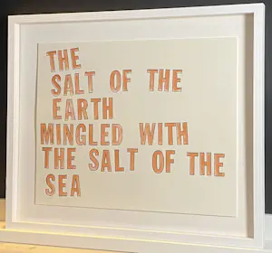 Lawrence Weiner - "The salt of the earth mingled with the salt of the sea" gesigneerd & ingelijst kopen? Bied vanaf 690!