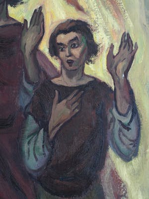 Klaas Pijlman - Olieverf op doek , “Jezus met 2 Apostelen” – groot - ca. 1975 kopen? Bied vanaf 1!