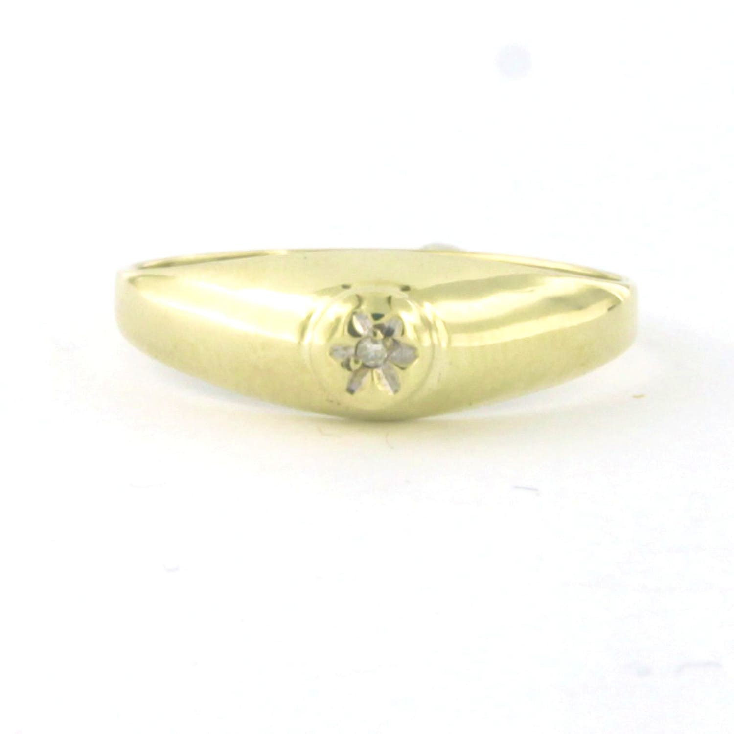 Gele BWG (333) ring bezet met diamant -ringmaat 17.75 (56) kopen? Bied vanaf 55!