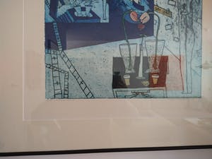 Michel van Overbeeke - Communicatie I - ets/aquatint - ingelijst kopen? Bied vanaf 89!