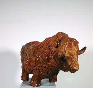 Niet of onleesbaar gesigneerd - Aardewerk, Ram (Groot) verkocht voor € 1!