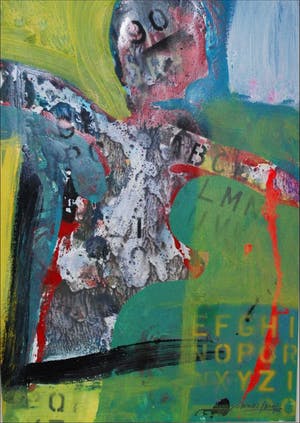 George Struikelblok - gemengde techniek 2012 - mooi ingelijst kopen? Bied vanaf 75!