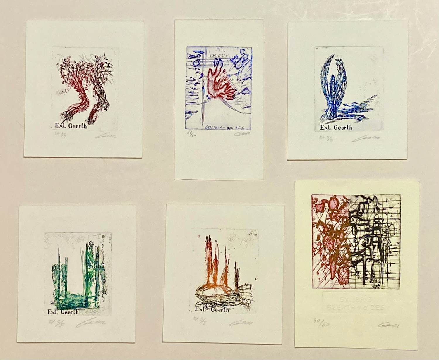 Olivier Beijn - 6 ex-libris voor Geert H. van der Zee kopen? Bied vanaf 39!
