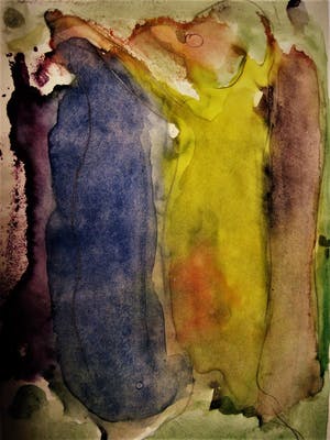 Gerard Schaperkotter - 1994 - Lyrisch Abstract Aquarel "zonder titel" - potlood-gesigneerd kopen? Bied vanaf 1!