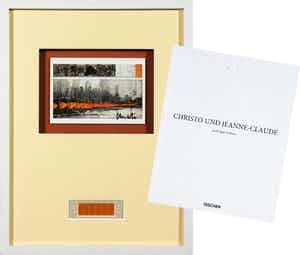 Christo - Handgesigneerde artcard The Gates + Taschen boek verkocht voor € 1!