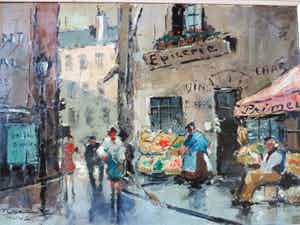 Gerard Roemers - Stadsgezicht Parijs ca 1950. verkocht voor € 250!