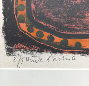 Corneille - Femme et oiseau rouge, litho kopen? Bied vanaf 295!