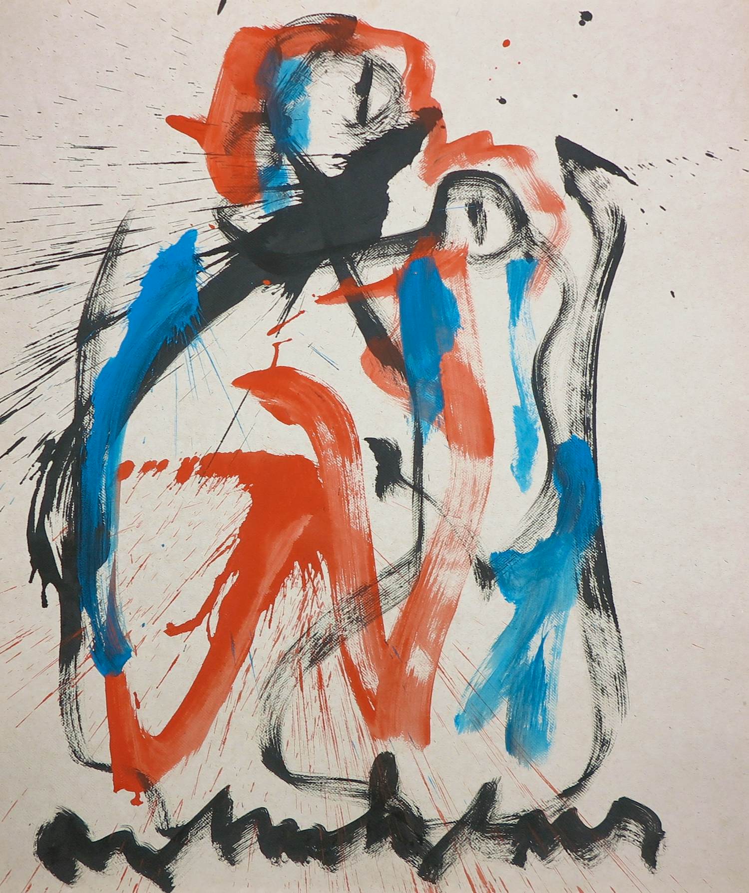 Anton Heyboer - Oost-indische inkt en acryl op dik papier, Figuur kopen? Bied vanaf 200!