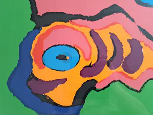 Karel Appel - Drie gezichten kopen? Bied vanaf 650!