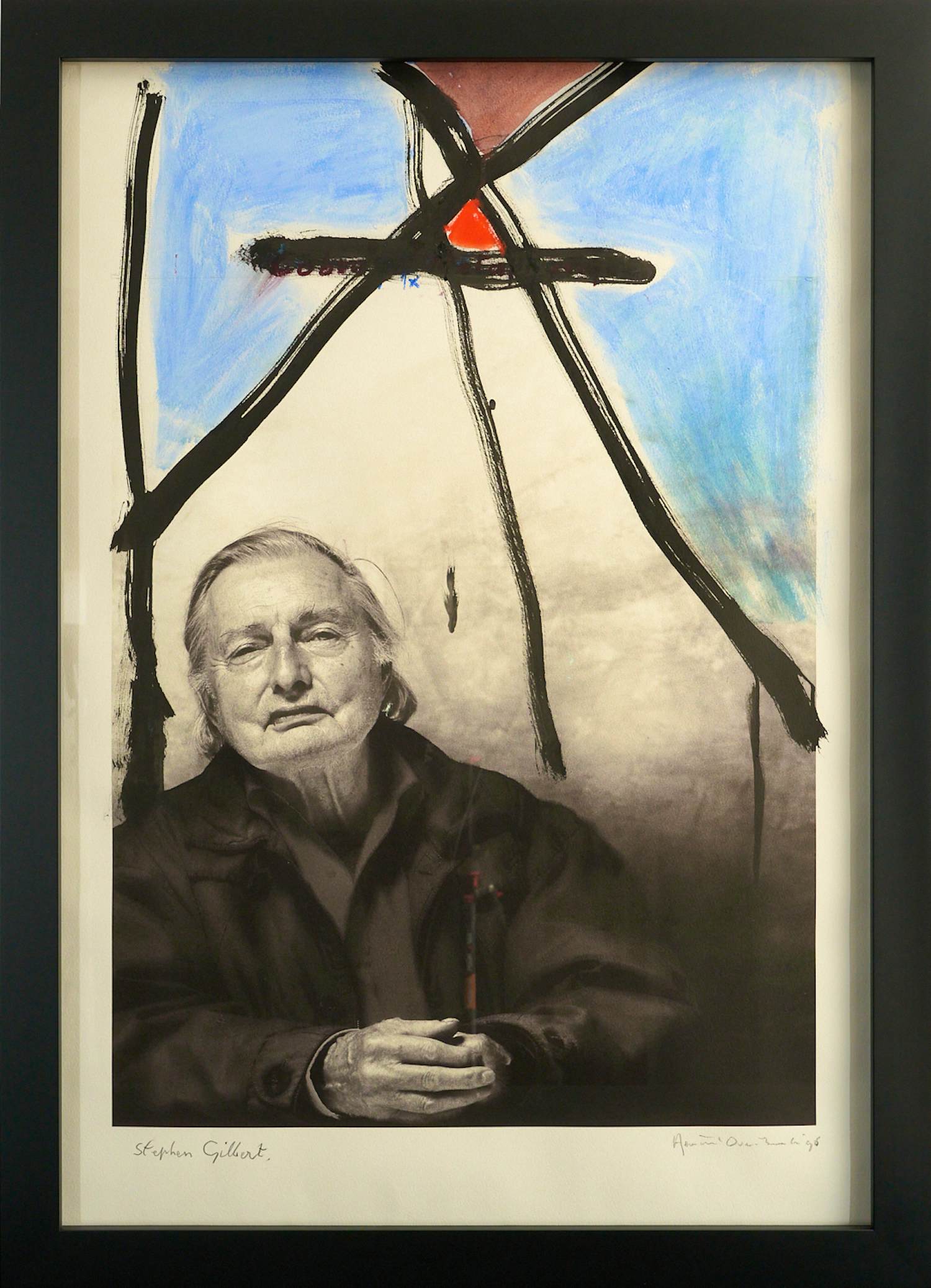 Stephen Gilbert - Uniek Werk – Mixed Media – XL – Portret van CoBrA-kunstenaar kopen? Bied vanaf 1190!