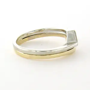 14k bicolour gouden ring met briljant geslepen diamant tot. 0.15ct – F/G - VS/SI kopen? Bied vanaf 550!