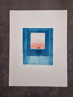 Koosje Wagenaar - Fraaie kleurenets | 'Quiet' | 1972 - beperkte oplage - potloodgesigneerd kopen? Bied vanaf 38!