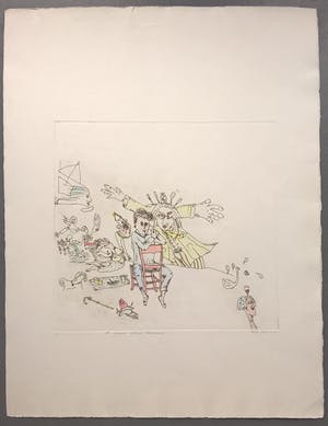 Henk Visch - 3e persoon voltooid toekomend - gesigneerde ets kopen? Bied vanaf 75!