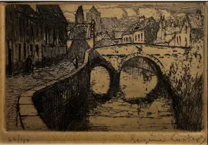 Eugene Lucker - Met Lücker naar Brugge - vijf etsen en twee aquatinten kopen? Bied vanaf 75!