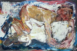 Martin van Wordragen - Olieverf op doek, Schapenvanger - Ingelijst (Groot) kopen? Bied vanaf 400!