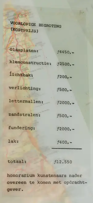 Barendsz & Van Noordt - Collage, Panorama schets 1990 - Ingelijst (Zeer groot) kopen? Bied vanaf 1!