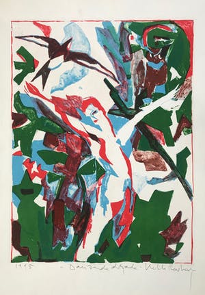 Helle Thorborg - Kleurenlithografie - 'Dansende Dryade' - Gesigneerd - 1995 kopen? Bied vanaf 45!