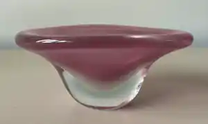 Cenedese - Roze en witte Geode glazen schaaltje vendu pour 25€ !