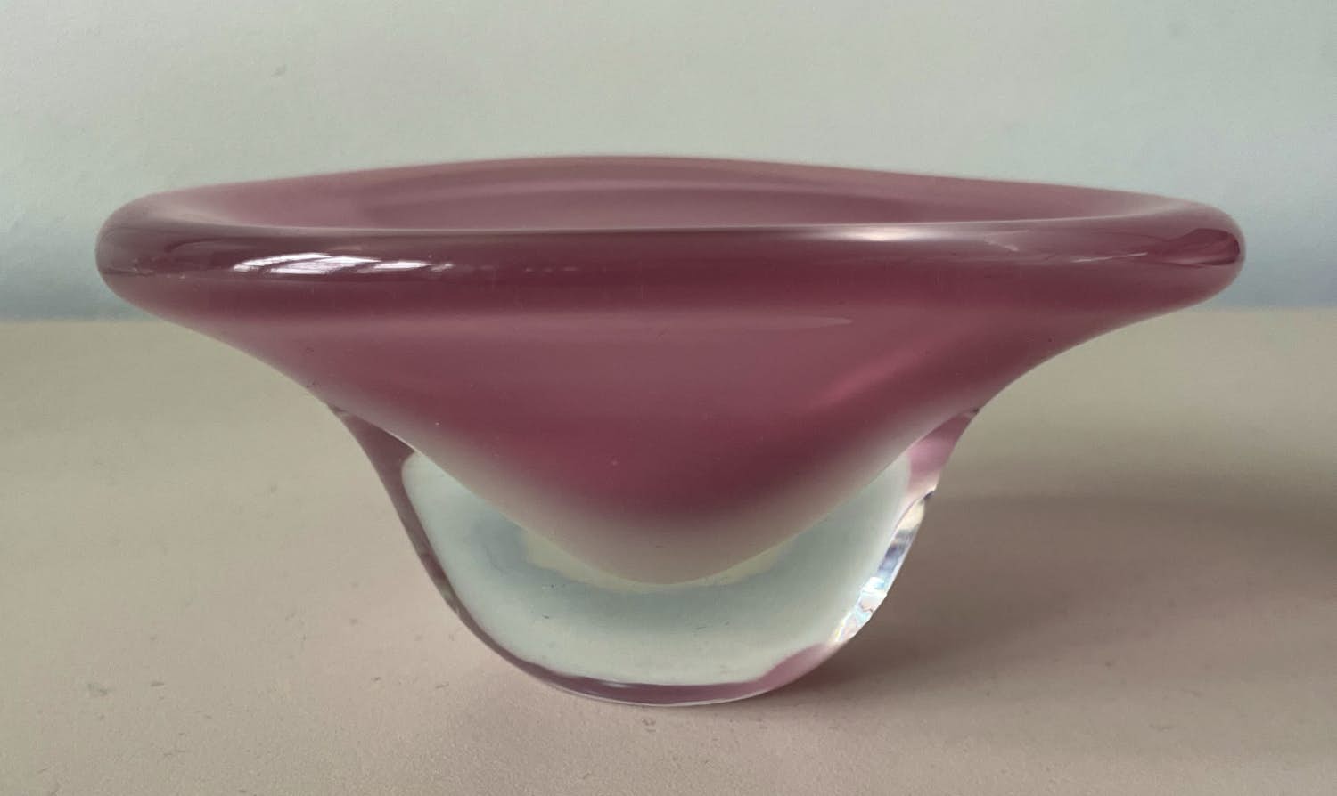 Cenedese - Roze en witte Geode glazen schaaltje verkocht voor € 20!