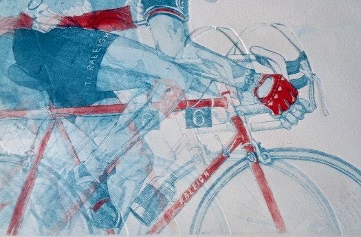 Leentje Linders - Henk Lubberding, TI-Raleigh Rennersploeg - Ets: : "He gave a jump" kopen? Bied vanaf 19!