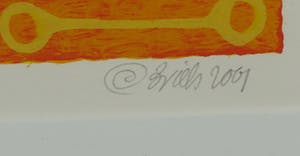 Clemens Briels - Zeefdruk, Zonder titel - Ingelijst kopen? Bied vanaf 100!