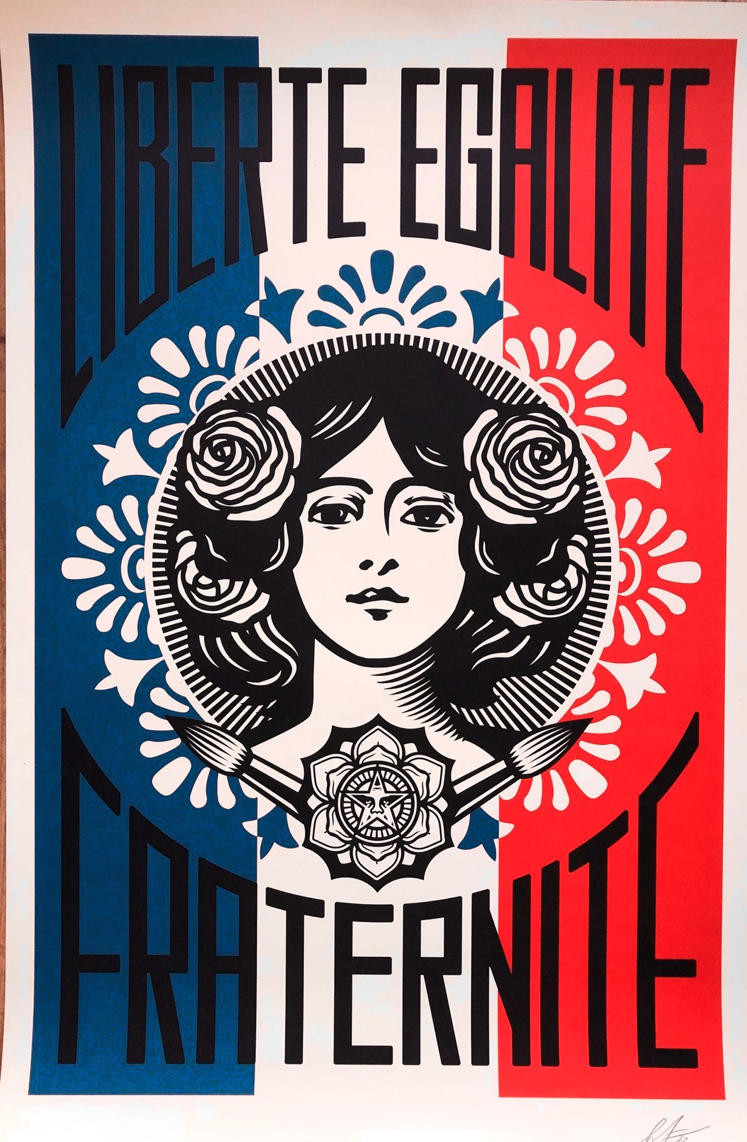 Shepard Fairey - Liberté Egalité Fraternité vendu pour 55€ !