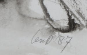 Niet of onleesbaar gesigneerd - Gemengde techniek op papier, Zonder titel kopen? Bied vanaf 1!