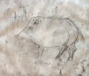 Hanny Ramaer - Wildzwijn - gesigneerde ets verkocht voor € 50!